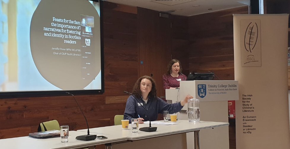 Really enjoyed attending @issclblog’s fascinating conference - I learned so much from the speakers and it was great to connect with Irish children’s lit specialists. And grateful that my presentation from a Scottish perspective was received so positively too!