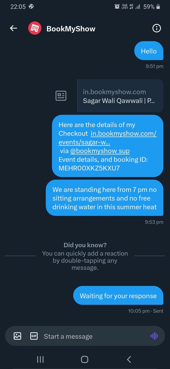 Samurai__Samba's tweet photo. @bookmyshow hoping for your team to  respond youcan see above thread for more details https://t.co/ixGTO2VAhC