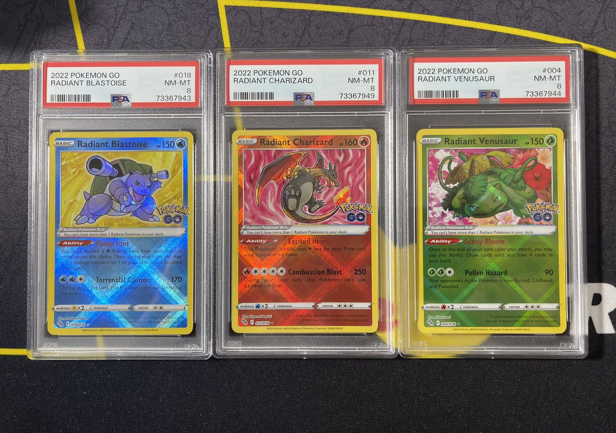 PSA Radiant Starters Giveaway

Winner will receive all 3 PSA graded radiants !

🚨All you have to do is 🚨

❤️Like
♻️Retweet
💑Follow

🤞Winner rolled on 4/28🤞

Thanks again everyone really appreciate you guys 💯🙏

GL everyone