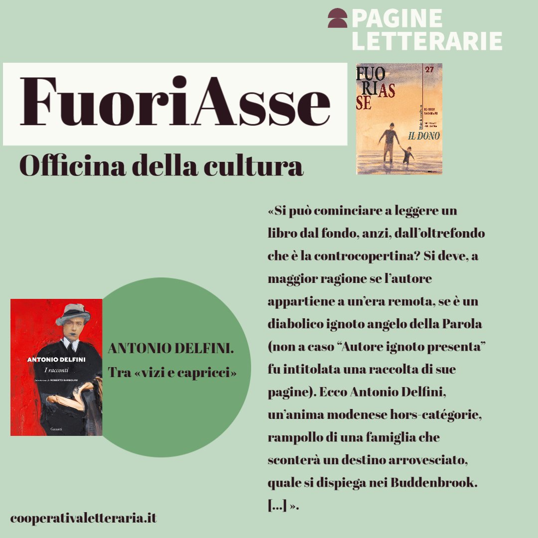 FuoriAsse's tweet photo. Pagine Letterarie: Antonio Delfini. Tra vizi e capricci
Di Bruno quaranta
https://t.co/KepnYkV4QZ https://t.co/yMXMbCEHIx