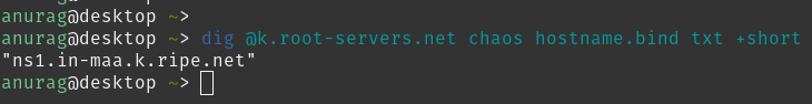 anurag_bhatia's tweet photo. Nice drop in latency from @RIPE_Atlas probe 1000666 on IAXN -> K root. Reduced from 160ms to 32ms. Seems to be hitting new K root instance behind NIC.
K root with NIXI Noida was broken forever & this new instance seems cool!
#RootDNS #latency https://t.co/YKui0iRN4U
