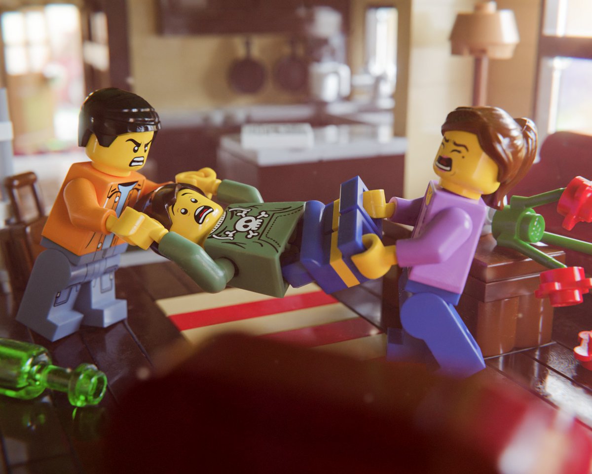 Weekly render challenge. Topic: "Separation"
Lego models from mecabricks.
Scene made with Blender. Rendered in Cycles. Post in Photoshop.

#blender #cycles #render #mecabricks #lego #b3d #blender3d #cyclesrender #divorce #breakup #weeklyrender