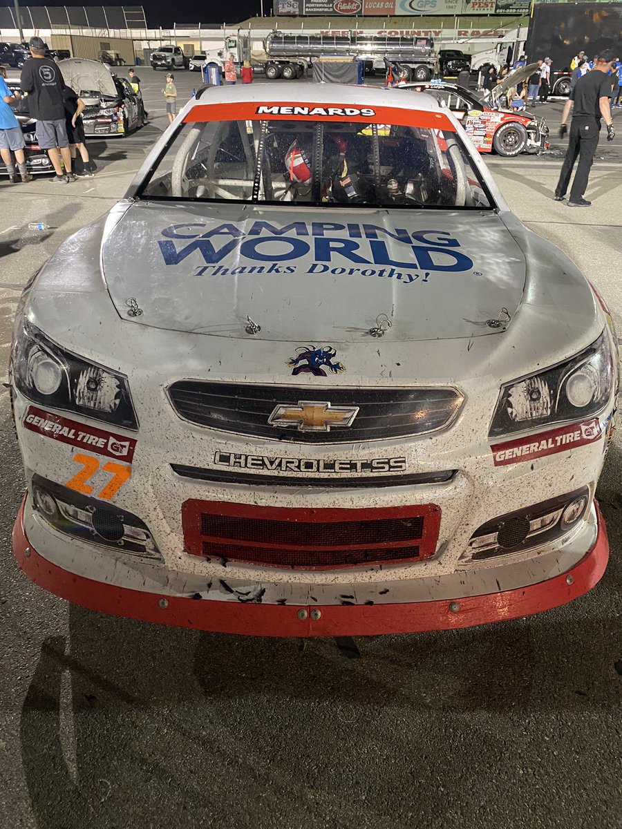 fcrteam27's tweet photo. Started the day out with brake issues, some radio issues in practice. We were able to fix everything for the race. Bobby fought a loose car all race and we were able to bring it home P12. 

#ARCAMenards #nascarracing #chevy #chevyracing #kerncountyraceway #CampingWorld #floracing https://t.co/mXQs6qiEi4