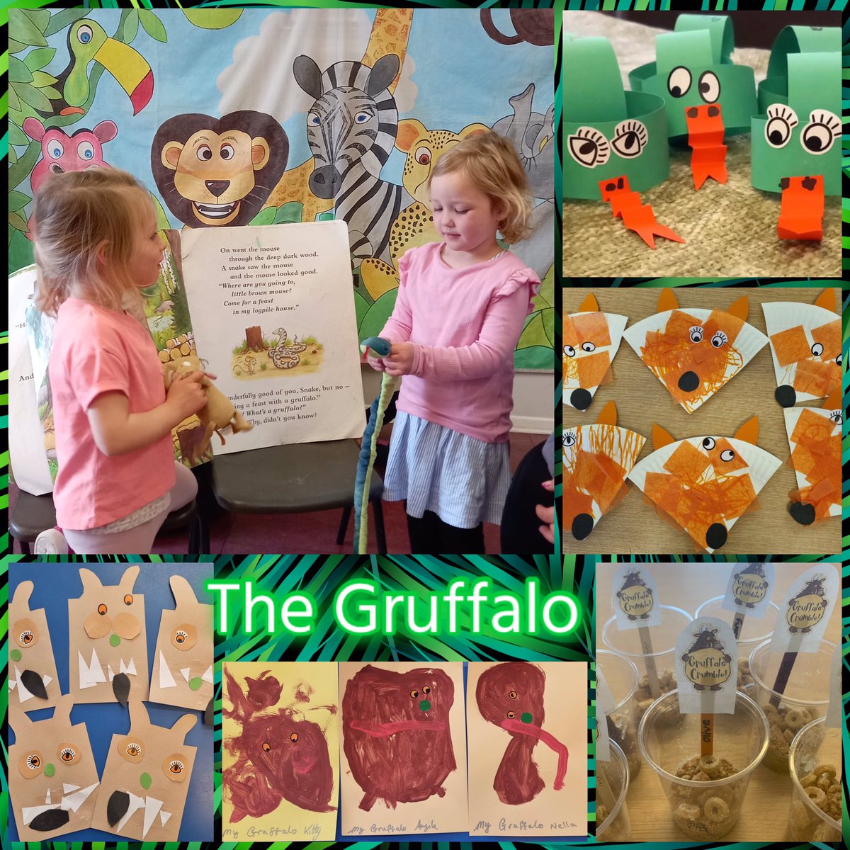 busybeesweb's tweet photo. 🐭 Gruffalo crumble, snakes and foxes-sharing one of our favourite stories! 🦉📚 https://t.co/cZFfK3oKgL