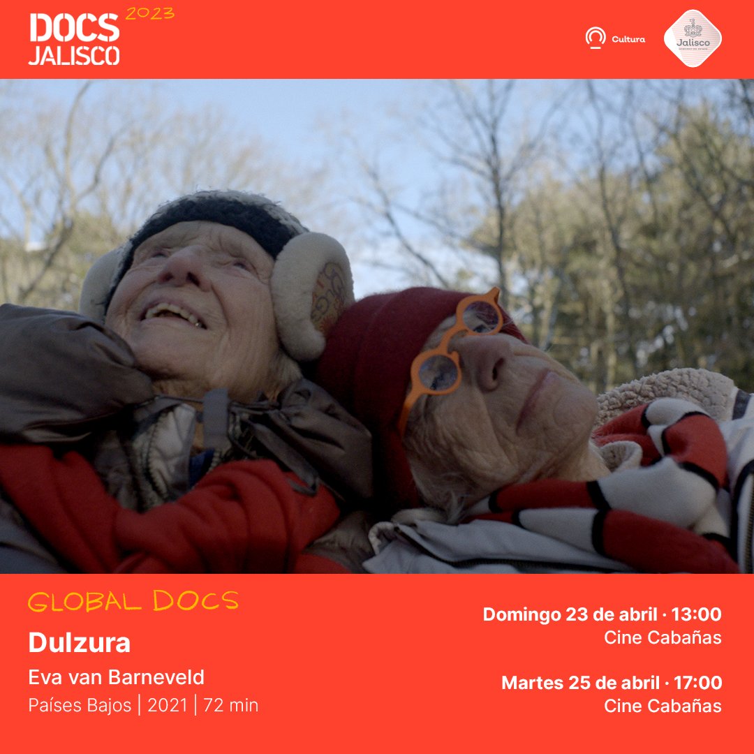 DocsMX's tweet image. #GlobalDocs 
El espíritu despreocupado de dos 
mujeres amantes de la tercera 
edad se desvanece cuando la 
demencia afecta a una de ellas.

No te pierdas el documental «Dulzura», de Eva van Barneveld, en #DocsJalisco2023. 

Más info. ➡️ bit.ly/43OwOB8
@museocabanas