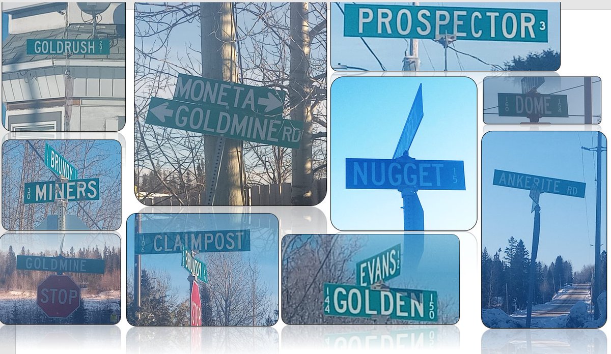 FrancineLong53's tweet photo. one of my earlier #Linkedin posts where started posting a little more 'out of the box type content, Jan ~2021.
The post went a little like - "these are the street signs in #Timmins and some of the #signs you may be living in a #miningcamp. https://t.co/hddap2o347