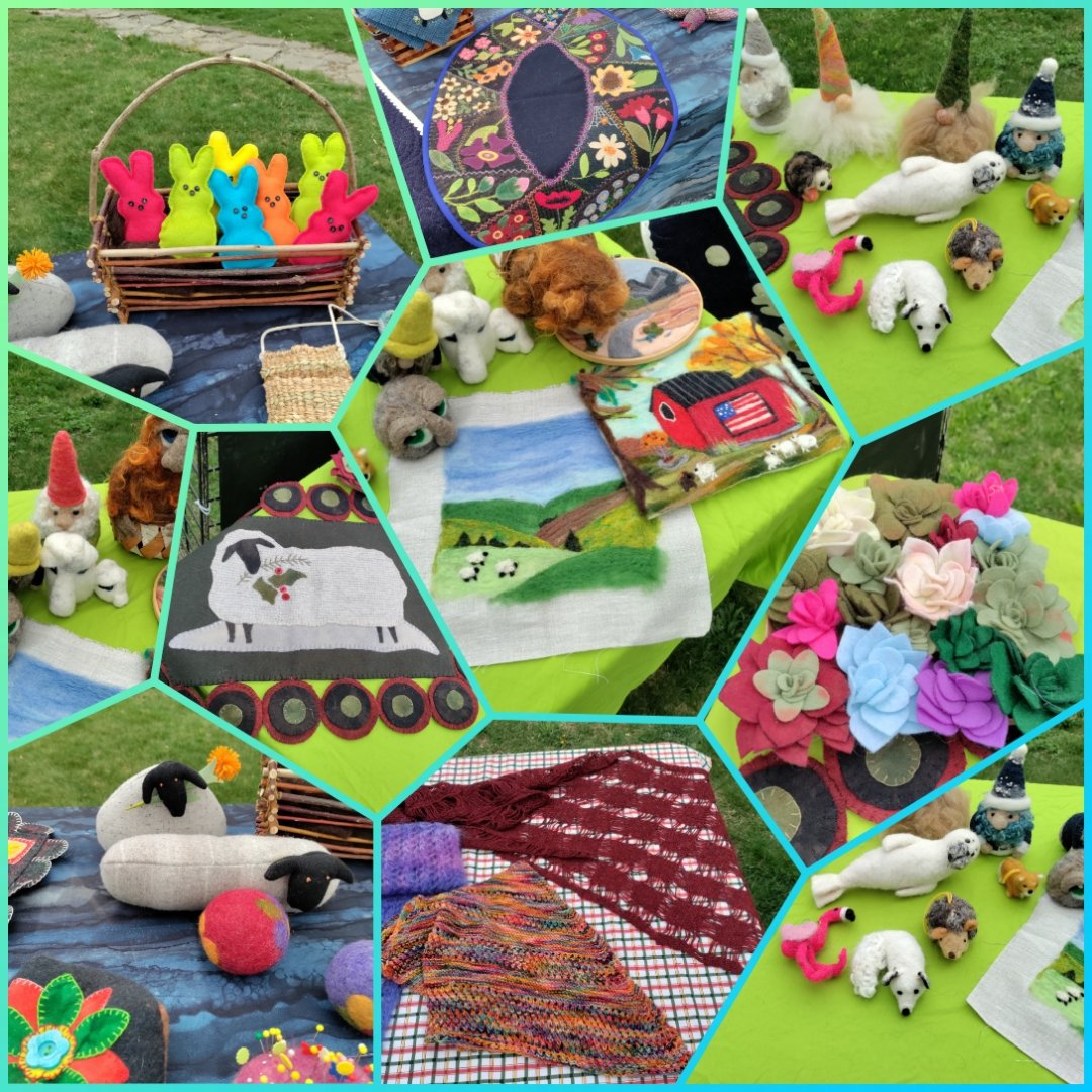 Shaveblade's tweet photo. Meegan Veeder-Shave is our Artist-in-Residence at Patchwork Pastures. During our Spring Farm Tour she shared the incredible variety of items she had created with wool. If you missed the tour, here's a sampling of what was on display. @meeveesh @Meeveesh1 https://t.co/2Q6TjU73pB