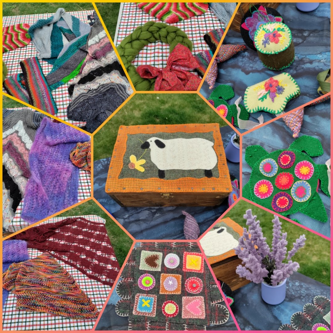 Shaveblade's tweet photo. Meegan Veeder-Shave is our Artist-in-Residence at Patchwork Pastures. During our Spring Farm Tour she shared the incredible variety of items she had created with wool. If you missed the tour, here's a sampling of what was on display. @meeveesh @Meeveesh1 https://t.co/2Q6TjU73pB