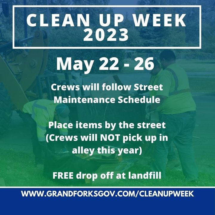 GrandForksCity on Twitter "SCHEDULE CHANGE Clean up week for 2023