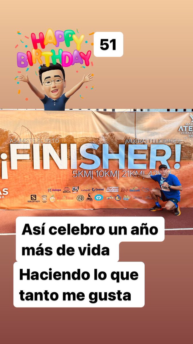 JoseOrdazDiaz's tweet photo. La edad jamás se oculta y tampoco las carreras que hagas 🤣 así que esta es HOY MI VICTORIA que mejor manera de venir a @xalapamaraton a hacer lo que tanto me gusta @ManicomioRunner @ComuniRunners @FenixRun_Mexico @MeEncantaCorrer https://t.co/H2HerArxVg