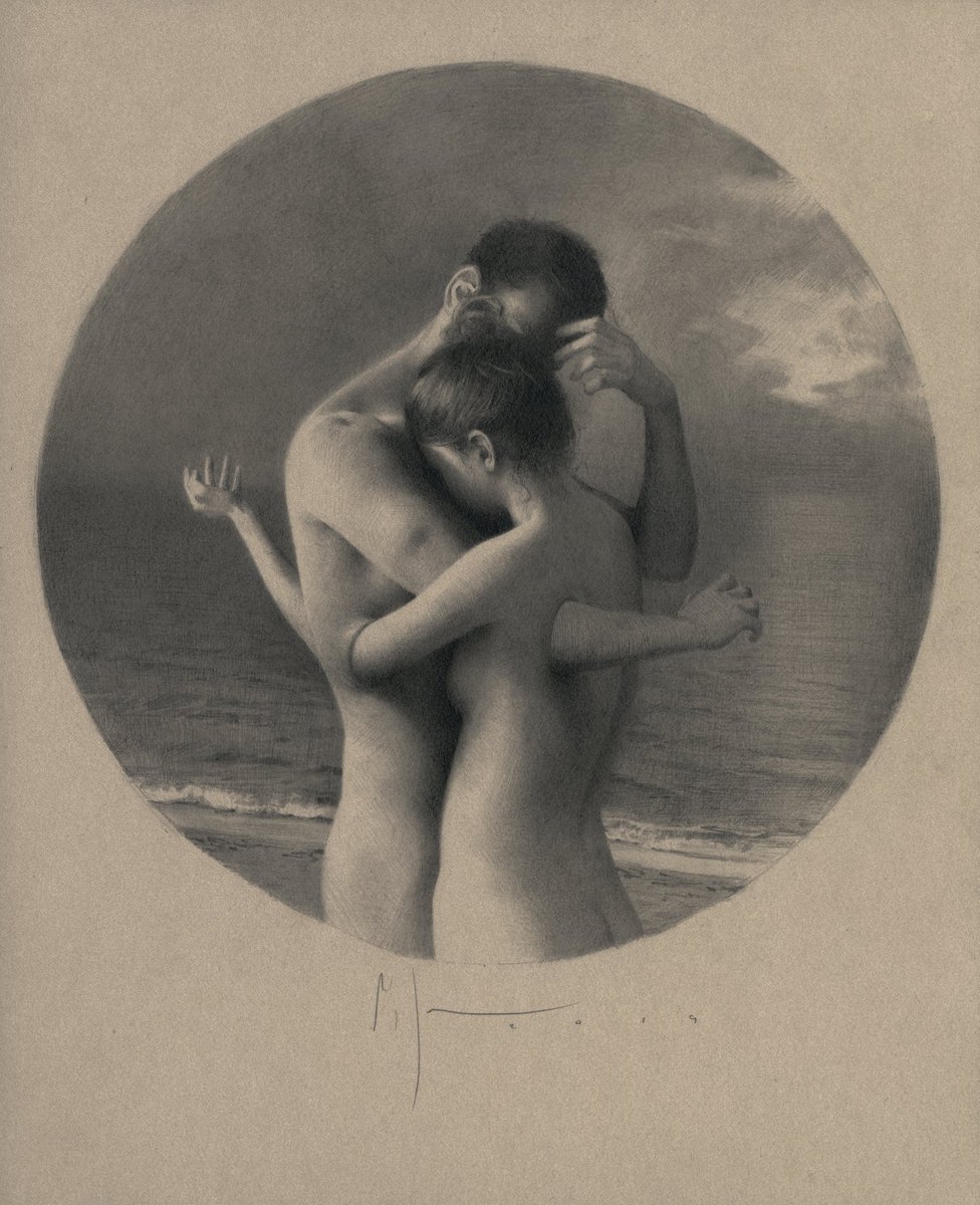 Sketchbook page that led to this drawing