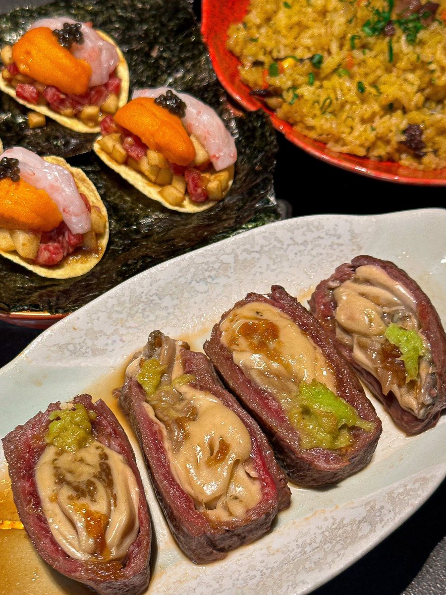 allyspotato's tweet photo. Yakiniku 😎
My favorite is wagyu sea urchin and emerald scallops💕 https://t.co/LPQ8pjO34e