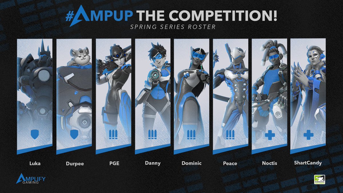 They're ready to #AmpUP Contenders Spring Series, are you?

🛡️ @luvlukatv
🛡️ <a href="/durpee82/">durpee</a>
⚡ <a href="/Danny_ow1/">Danny</a>
⚡ <a href="/pge444/">pge</a>
⚡ <a href="/dyslecksya/">dys</a>
⚡️ <a href="/peace7k/">Devin</a>
☁️ <a href="/NoctisOW/">Noctis</a>
☁️ <a href="/ShartCandy/">aiden ♡</a>

#OWPTP2023