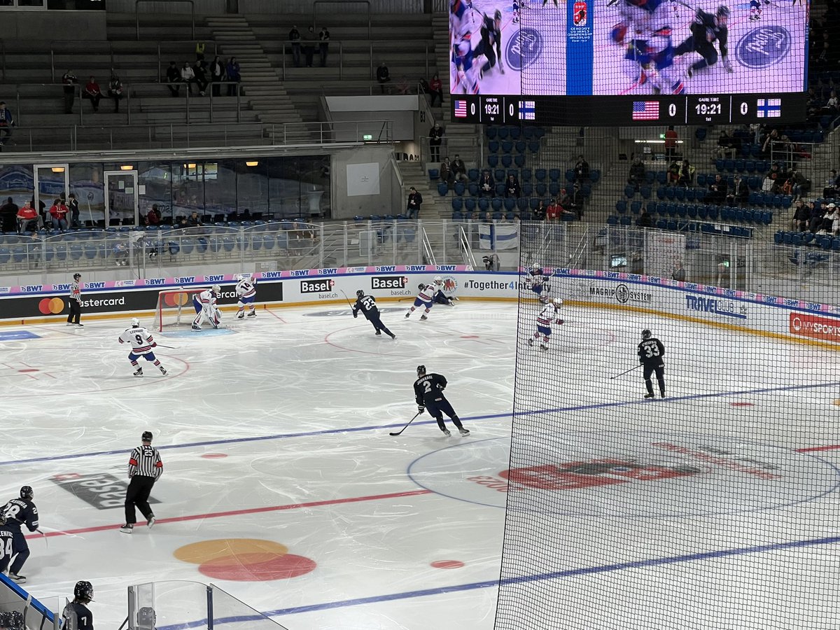 Final game of Day #4 of #U18Worlds in Basel, Switzerland. USA vs Finland.