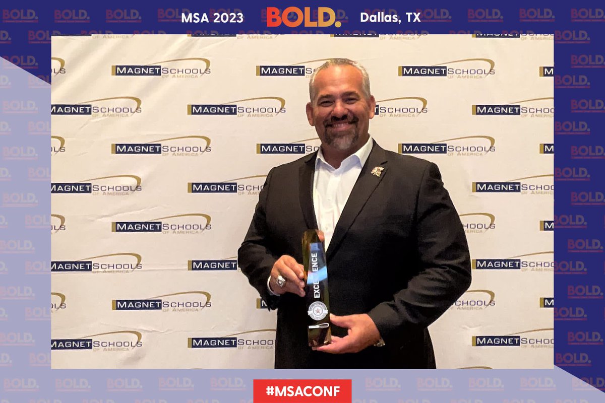SpartanMagnet's tweet photo. Principal, Mr. Miret, proudly represented @MDCPS and @miamimagnets at the Magnet Schools of America National Conference this weekend where we were presented the Magnet School or Excellence Award! #ProudToBeASpartan #msaschoolofexcellence https://t.co/bC0RBjaCoO