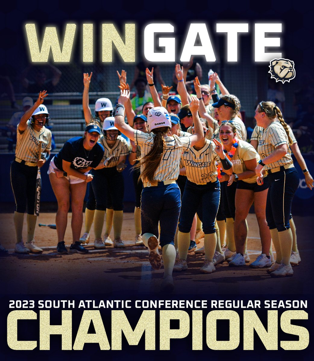 🏆 CHAMPS 🏆

1st regular season SAC title since 2009
Tied last year's record with 68 homers
Hit 40-win mark for 3rd time in WU history
3rd-most runs in program history 
Set to host SAC Tourney this week

<a href="/WingateSoftball/">Wingate Softball</a> | #OneDog #WINgate