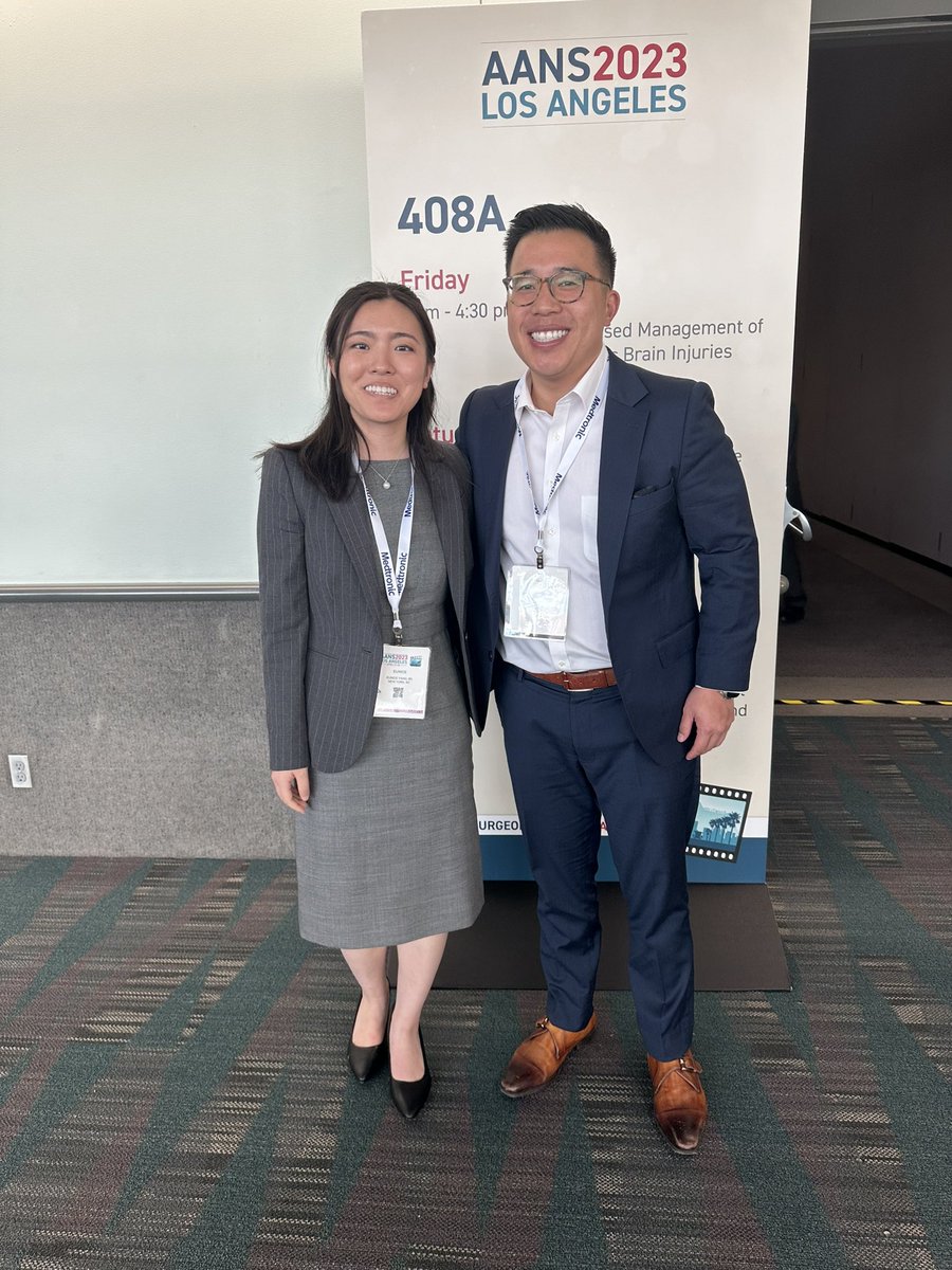 andrewchanMD's tweet photo. So proud of med student mentee @eunice_yg from @ColumbiaPS presenting at her first @AANSNeuro Annual Meeting 👏🏻
Very important @NREFORG QOD machine learning study demonstrating the value of fusion in spondylolisthesis, even in the elderly!
#AANS2023
#myfirstaans
@ColumbiaNeuro https://t.co/11T0vxJURZ