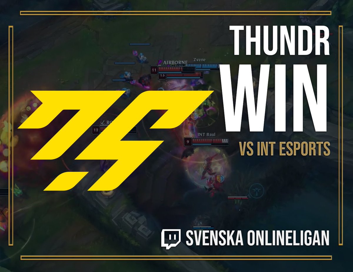 Svenska Onlineligan (@onlineligan) on Twitter photo ⚔ Drömmen om slutspel är fortfarande vid liv när <a href="/THUNDR_GG/">THUNDR Esports</a> ⚡ tar game 1 mot <a href="/INT_ESPORTS_LOL/">INT Esports</a> 🤡
Next game ⬇
🕖 19:30 #K5W 🆚 #ValhallaVikings
🎙 @sol_pidde & @sol_zzleeper
📺 twitch.tv/svenskaonlinel… ⚔ Drömmen om slutspel är fortfarande vid liv när <a href="/THUNDR_GG/">THUNDR Esports</a> ⚡ tar game 1 mot <a href="/INT_ESPORTS_LOL/">INT Esports</a> 🤡
Next game ⬇
🕖 19:30 #K5W 🆚 #ValhallaVikings
🎙 @sol_pidde & @sol_zzleeper
📺 twitch.tv/svenskaonlinel…