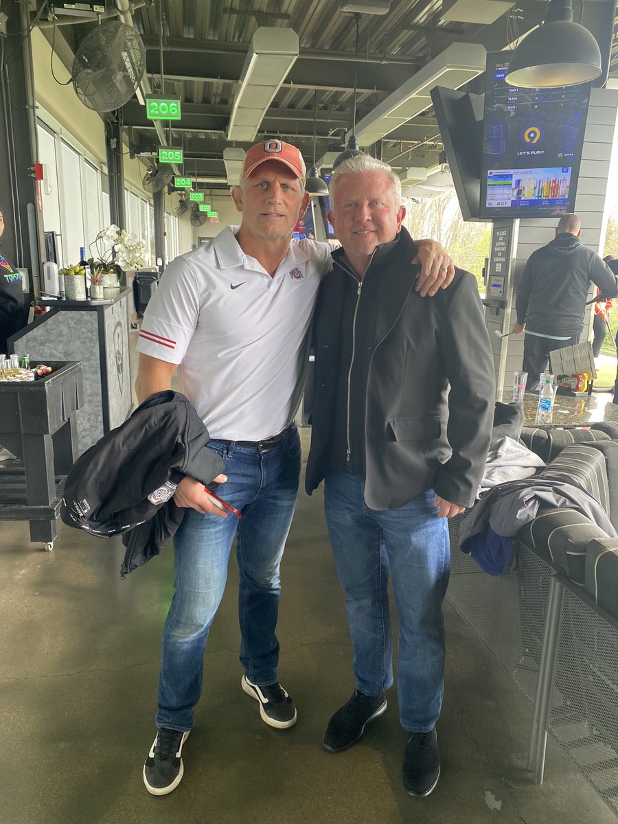 OSUTodd's tweet photo. @the1870society supporting Coach @Buckeye158 and our Wrestling Buckeyes @topgolf.  Great to meet the team and learn more about the importance of @OhioRTC ! @OhioStAthletics #gobucks https://t.co/zt7Kl72AEF