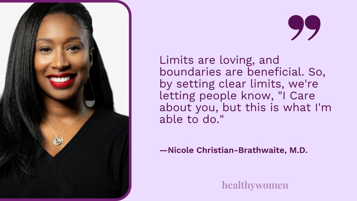 nstead of doing it all, let’s make having boundaries a superpower 💪 @Drnicolecb, member of our Women’s Health Advisory Council & #MentalHealth advocate, reminds us that clear communication & limits w/ loved ones is healthy & kind 💛 #Selfcare