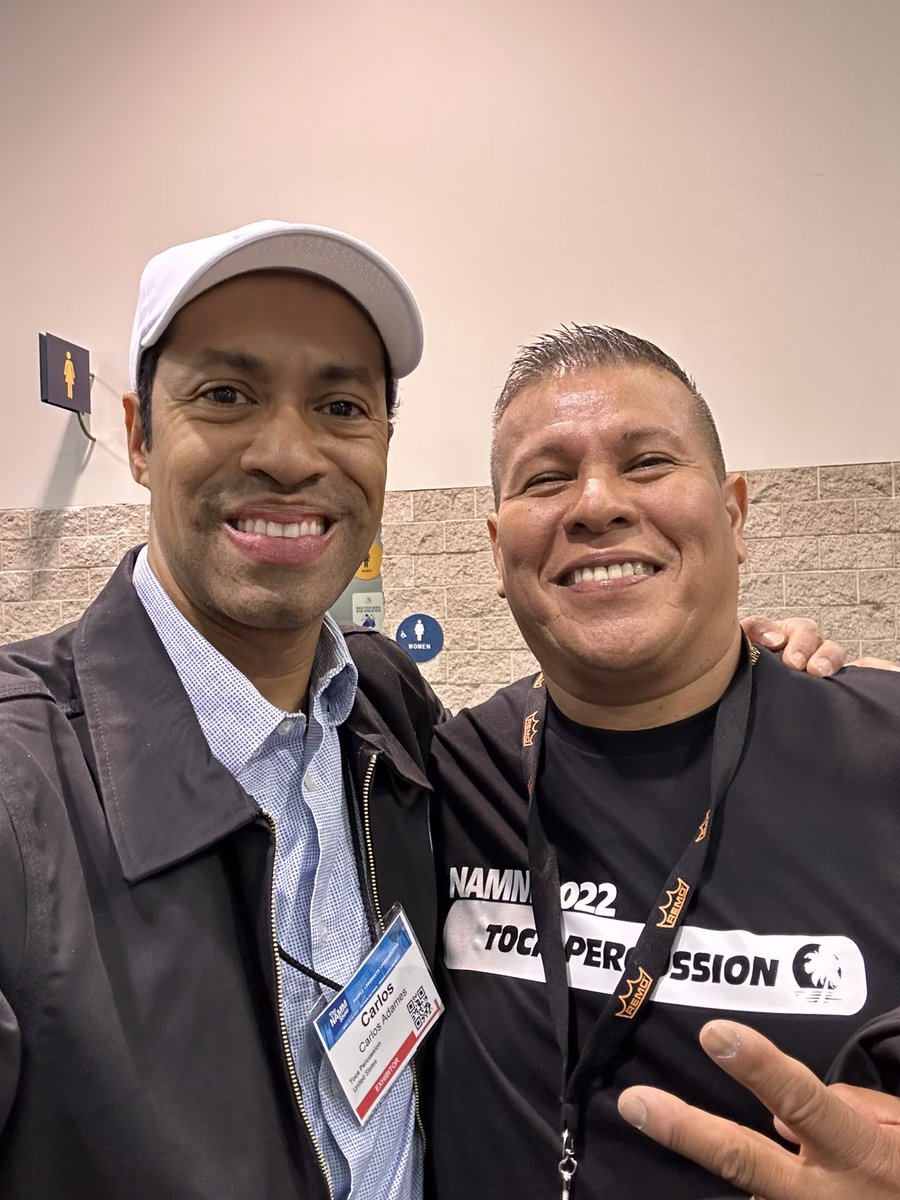 cadamesofficial's tweet photo. Que Chevere compartir mi hermano, nos vemos pronto @kokoandtake abrazos! @tocapercussion
#tocapercussion #thenammshow #namm23 #somosfamilia #percusionistas #rbimusic https://t.co/aYHqm03fMj