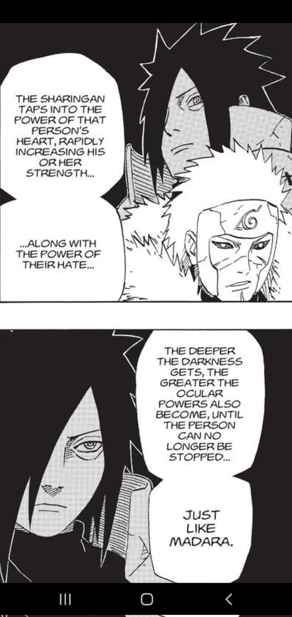 Just_Some_Wolf's tweet photo. @mvkFounder No they just changed the rules for boruto you awaken the mangekyo through loss https://t.co/iGBctH0oKs