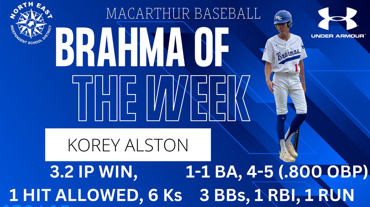 BrahmaBaseball1's tweet photo. CONGRATULATIONS!!! @ALSTON30KOREY
Big Win on the bump vs Burbank and started the 11-1 routing with a bunt squeeze play RBI single!
#EarnTheRight # NoExcuses #ALLIN #WeAreNotDone #PlayoffEnergy #BetterBringIt https://t.co/pbhjXh6b9M
