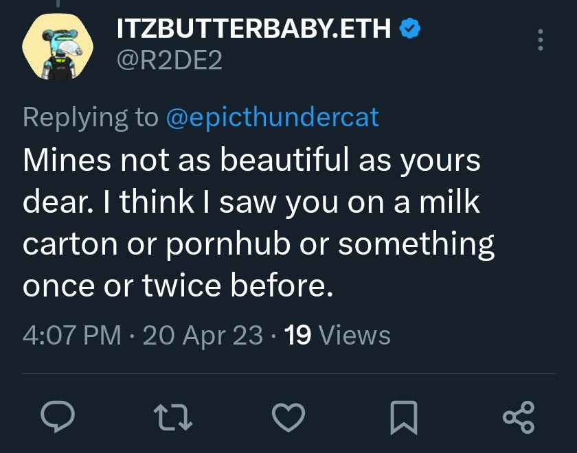 epicthundercat's tweet photo. The creepy guy who left me a trash comment the other day had a gutter cat gang PFP but he does not reflect the entire project. The GCG has been nothing but nice to me in the past. I collaborated with them twice.
This dude does not represent the entire gang. Just want to specify that. Any asshole can buy any pfp and use it.