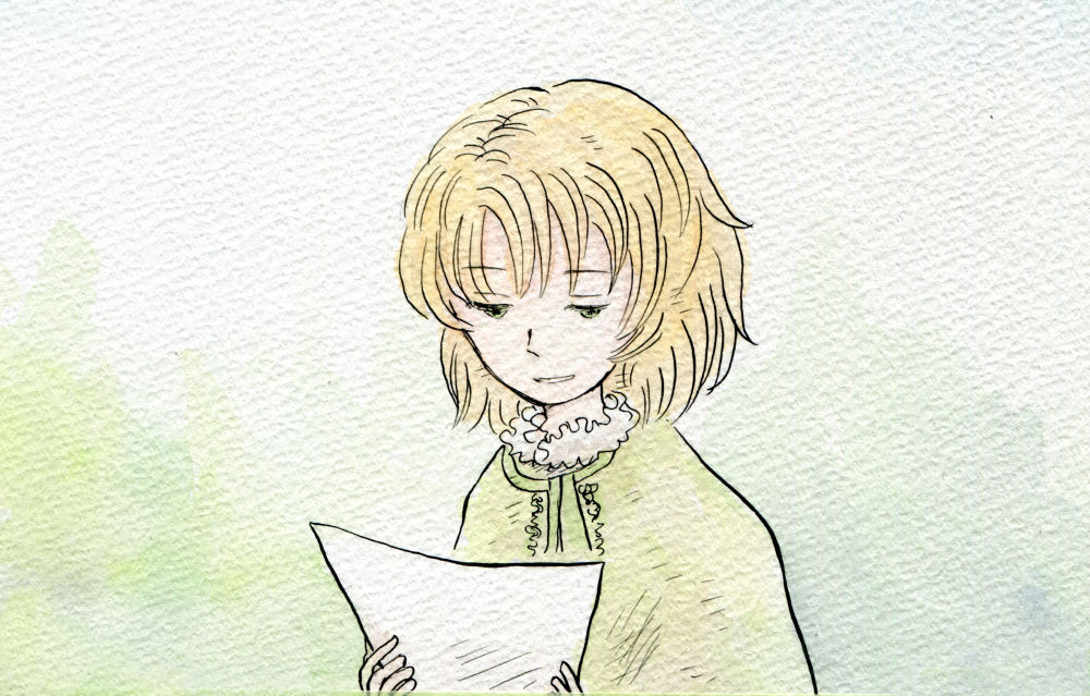 エミリア・ショパンのイメージ画
お気に入りの本は「千夜一夜物語」
（アラン・ウォーカー、ショパンより）

こんな細かい事を、いったい誰が誰に伝えてたのだろう？

#イラスト #エミリア #ショパン https://t.co/TcL5zR6Ovr