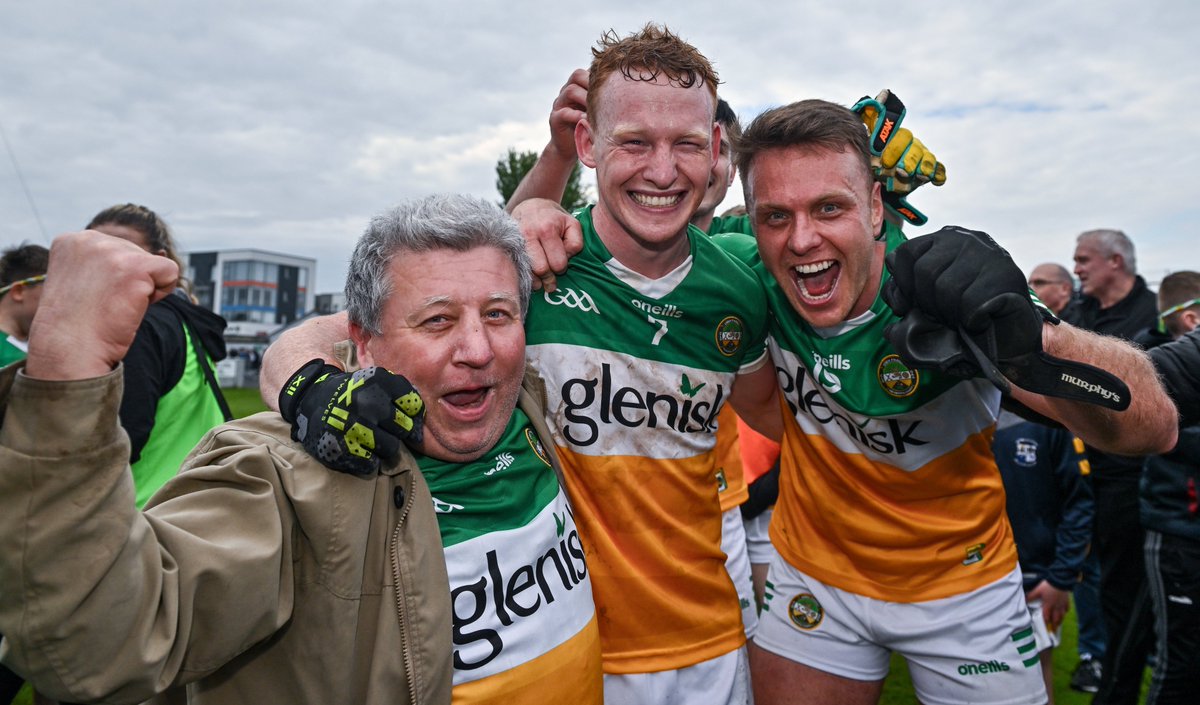 What a great photo by @SportsfileEoin to capture the feeling after <a href="/Offaly_GAA/">Official Offaly GAA</a> 's win against Meath this afternoon.