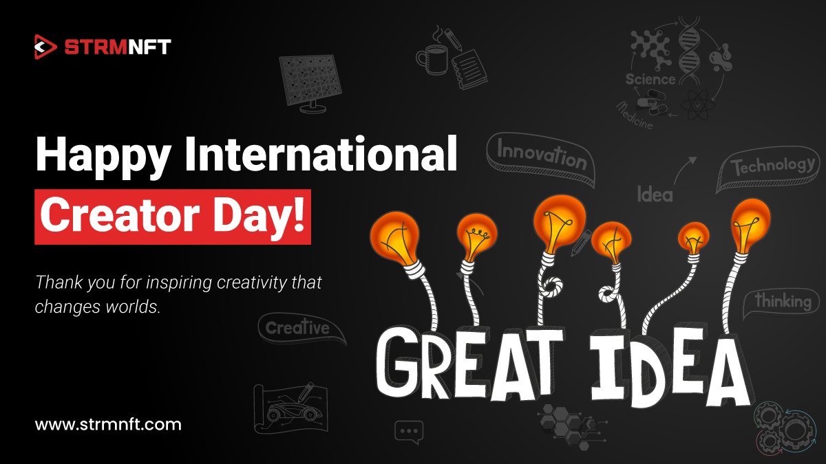 AngryMonkyNFT's tweet photo. 🎨 Create, innovate, and push the boundaries of what's possible!

👨‍🎨 Happy #InternationalCreatorsDay to all the incredible creators on #STRMNFT and others yet to join.

✨ Your creativity, passion, and hard work fuel the innovation engine in the #NFT space.

🥳 Let's celebrate the incredible talent and imagination of creators around the world!

#STRMNFTCreator #NFTcommunity #NFTartist #NFTcreator #NFTcollections