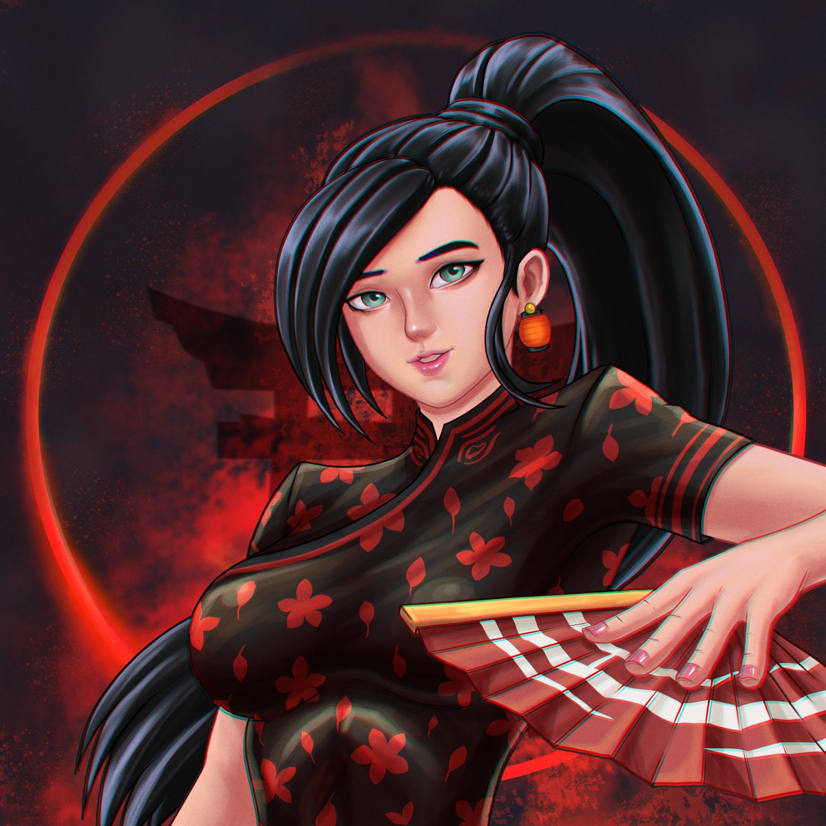 I'm excited to share my #BonkaiArt with you guys!
I made the latest sneak peek into a digitalized version of her action pose holding a fan. The background is inspired by a solar eclipse.
<a href="/wearebonkai/">BONKAI</a> #NFT #nftart #NFTs