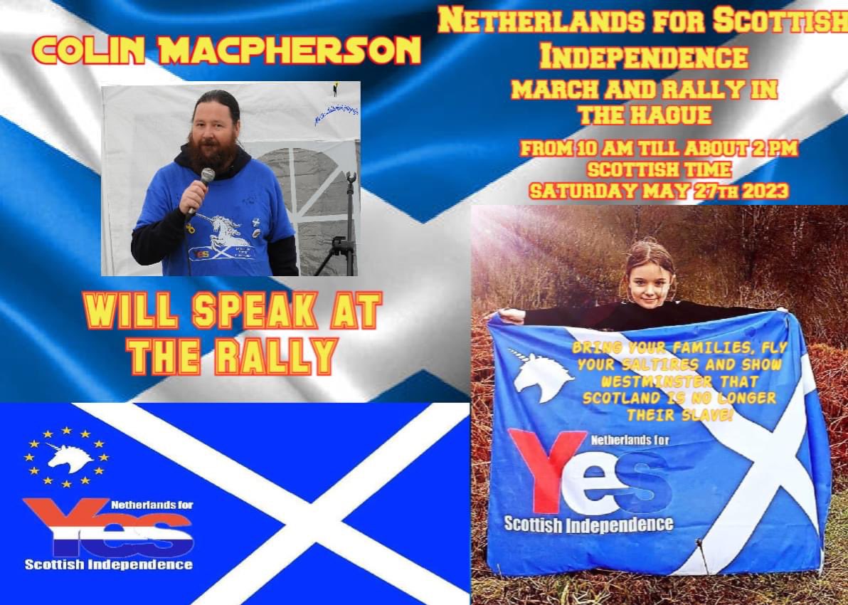 NL4IndyScotland's tweet photo. The next speaker we can announce for our march and rally for Scottish Independence on may 27th in The Hague, is none other then our good friend Colin Macpherson from @Germans4indyref . We are very happy that he has agreed to speak at this year's rally.
#IndyHague23 https://t.co/bf9Xe3Er7e