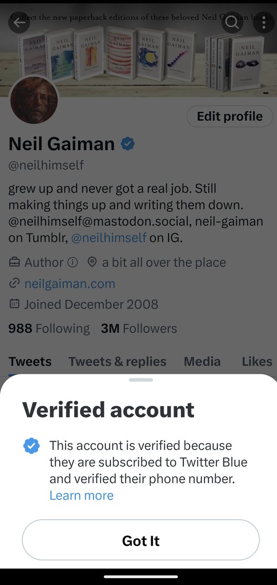 Neil Gaiman tweet media