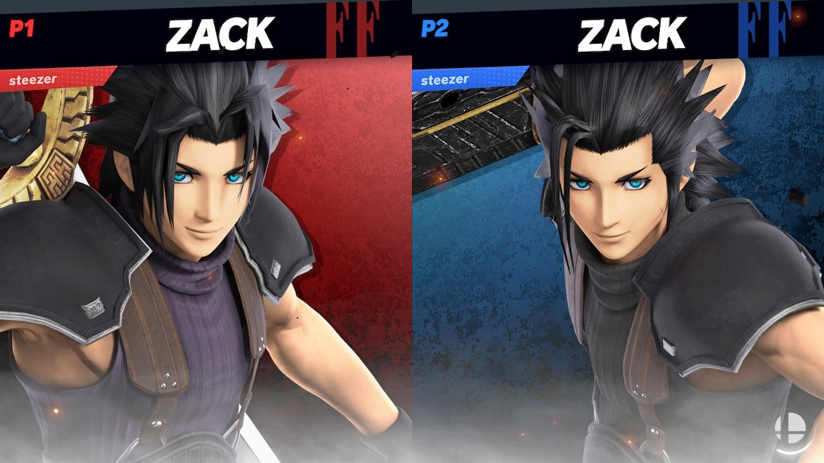 steezermods's tweet photo. I dropped this yesterday but I still think it's a good place to start. My Zack Fair mod for Smash Ultimate.

Being Ver 1.0 I've still got lots planned for this, but for now I'm stoked with it. Has UI, one-slot effects, sound effects, and a new voice pack.

https://t.co/rR7nUu5H7R https://t.co/QYXckVxNh4