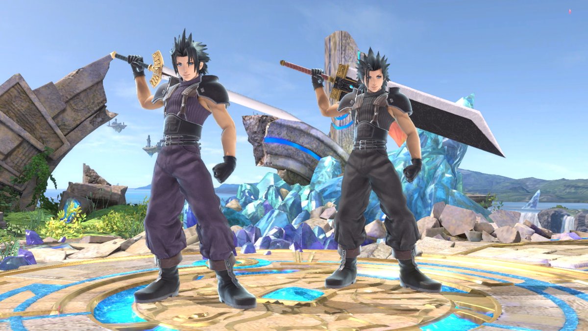 steezermods's tweet photo. I dropped this yesterday but I still think it's a good place to start. My Zack Fair mod for Smash Ultimate.

Being Ver 1.0 I've still got lots planned for this, but for now I'm stoked with it. Has UI, one-slot effects, sound effects, and a new voice pack.

https://t.co/rR7nUu5H7R https://t.co/QYXckVxNh4