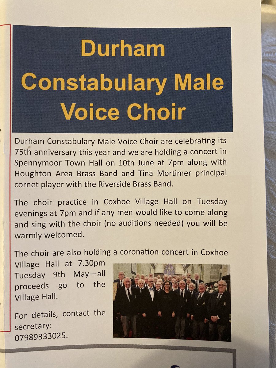 DCMVC1's tweet image. A great piece in the latest edition of the Coxhoe Chronicle: