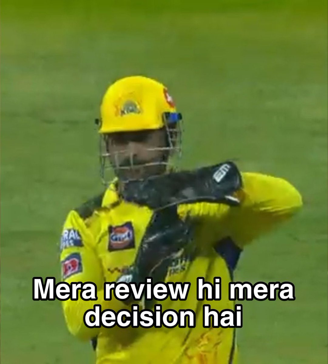 sagarcasm's tweet photo. Dhoni review system https://t.co/BQ1KuVwR79
