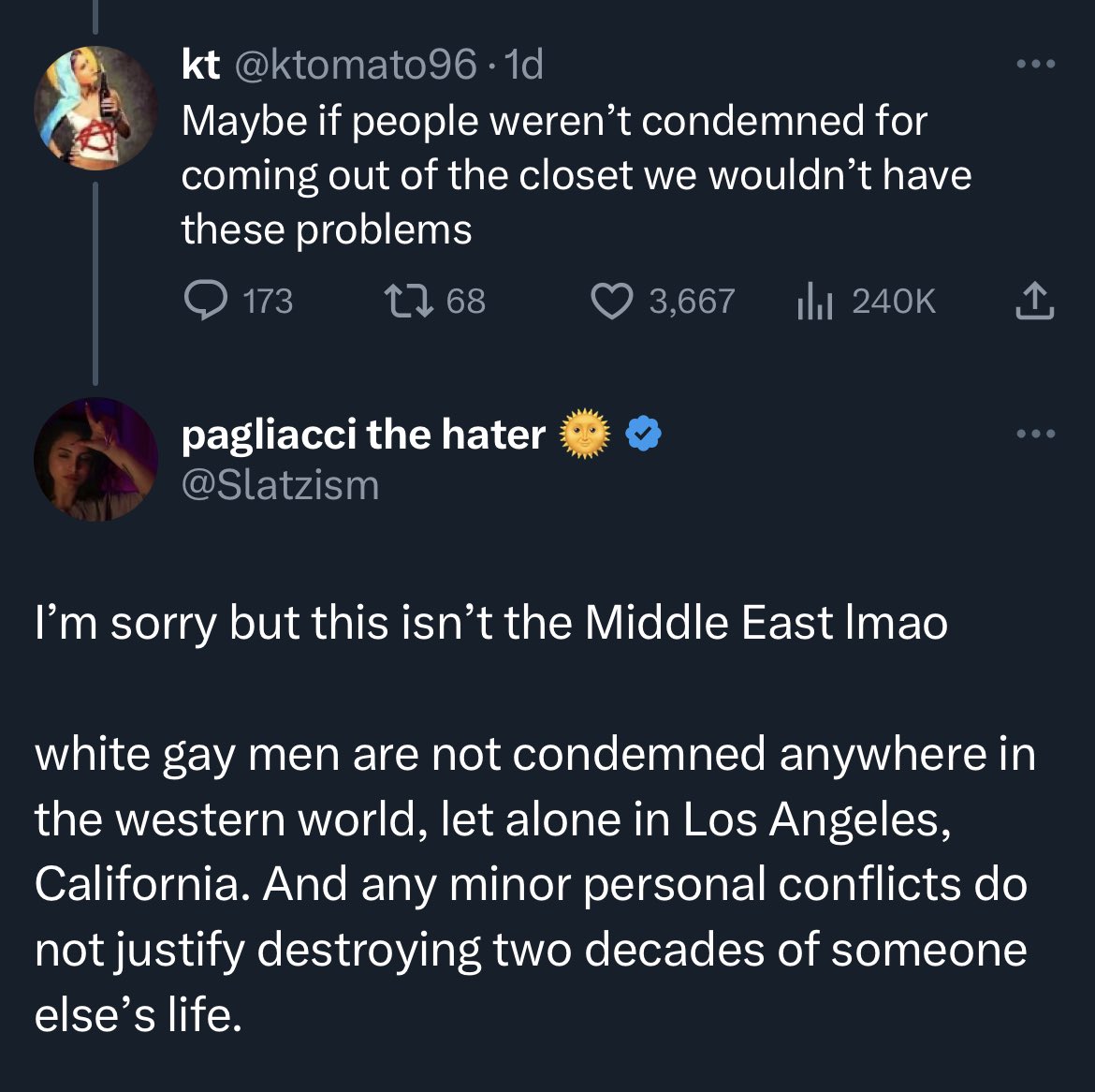 mattxiv's tweet photo. this is a comically ridiculous take on homophobia that can only be understood if your entire interaction with the topic is online and not with real people in real life https://t.co/bn7uCwF3e5