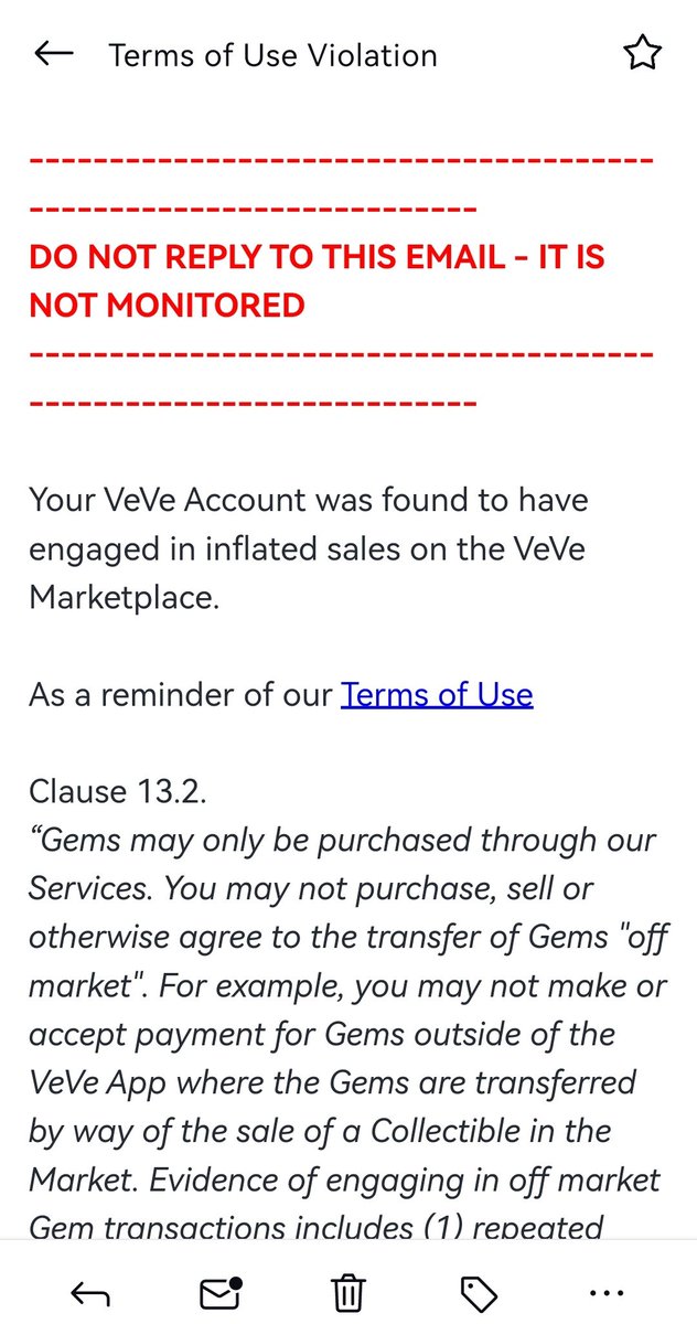 DiegoBTD2's tweet photo. @Veve_MisterV @veve_official They did the same to me. My account was directly suspended. In support they no longer answer me. https://t.co/3z6VeUy7pB