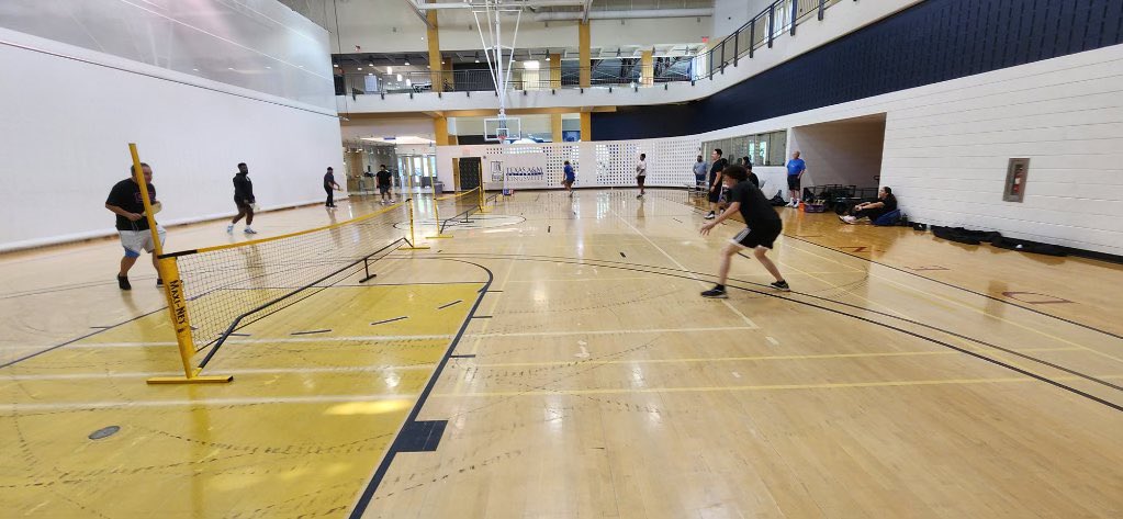 HKNClub's tweet photo. Thank you to everyone who came out to our Pickleball tournament! It was a great turnout &amp; we enjoyed seeing new faces! 
Students vs. Students 1st place winners: Seth Gomez &amp; Bryce Hamilton 🥇🏓
Faculty vs. Students 1st place winners: Coach Bloom &amp; Dr. Sherman 🥇🏓 https://t.co/rk872A1zDL