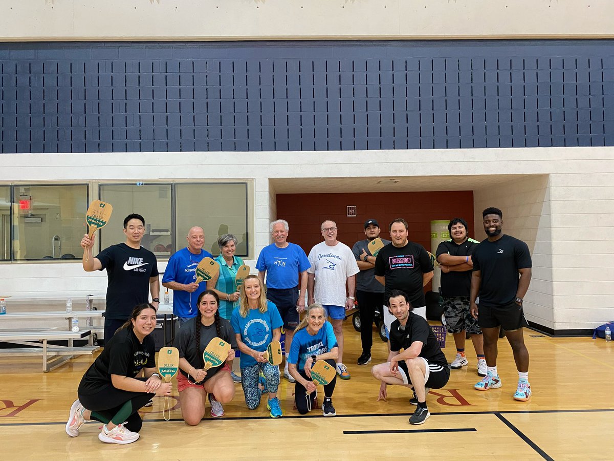 HKNClub's tweet photo. Thank you to everyone who came out to our Pickleball tournament! It was a great turnout &amp; we enjoyed seeing new faces! 
Students vs. Students 1st place winners: Seth Gomez &amp; Bryce Hamilton 🥇🏓
Faculty vs. Students 1st place winners: Coach Bloom &amp; Dr. Sherman 🥇🏓 https://t.co/rk872A1zDL