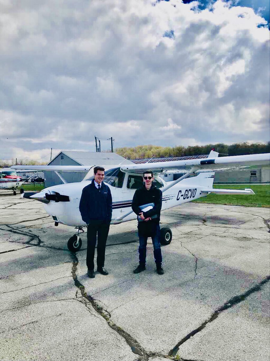 Congrats Dayson)on the right)for flying solo for the first time,instructor Braeden Sommers (on the left)👍 #flight6ix #flightschoolcanada #canada🇨🇦 #ontariocanada #guelphontario #guelphbusiness #guelphschools #epicadventures #grouponcanada #groupon #learntofly #becomeapilot