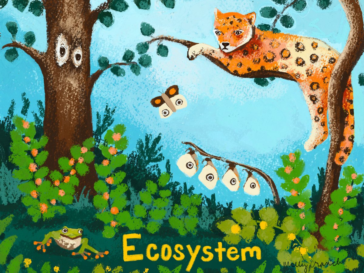 This year I am participating in #OurPlanetWeek! This illustration was created in response to the prompt “ecosystem.” It is also a reimagining of an illustration for a story I wrote. Happy Earth Day!
#ourplanetweek2023 #onetreeplanted #kidlit4climate #letsdrawchallenge #kidlitart