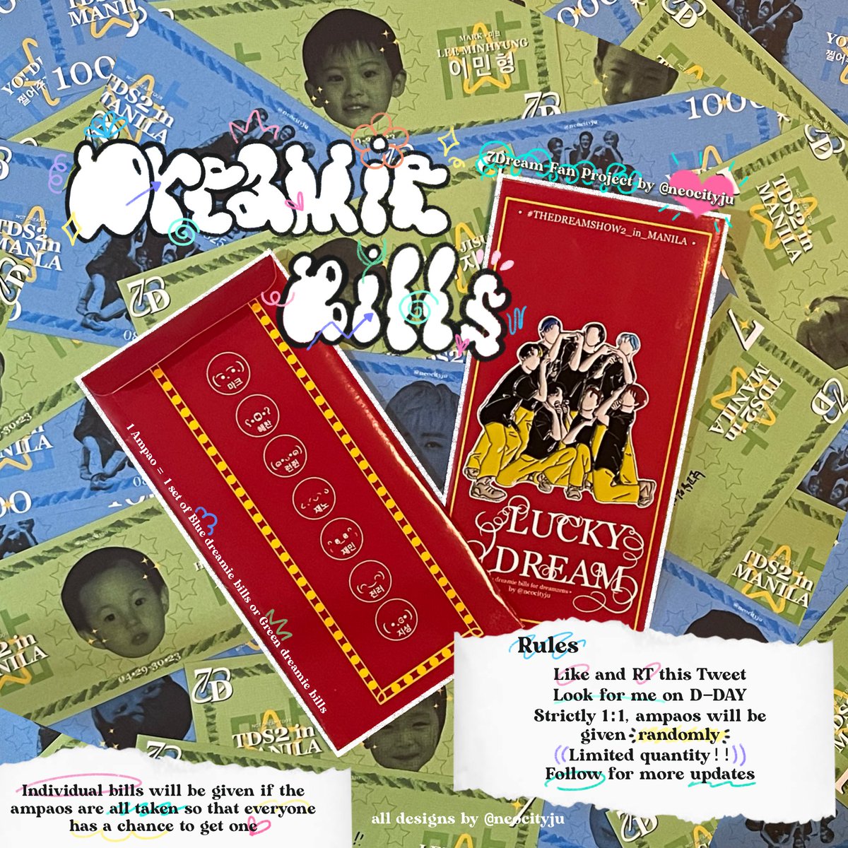 neocityju's tweet photo. ˚✧₊⁎ NCT DREAM: THE DREAM SHOW 2 IN MANILA FAN PROJECTS⁎⁺˳✧༚

✦ Ticket Holders 🌟
✦ Lucky Dream Ampao + Dreamie Bills 💚

See poster for rules! This is open to all Czennies, Team Labas or Team loob 🫶🏻

#THEDREAMSHOW2_in_MANILA #NCTDREAM_THEDREAMSHOW2_in_MANILA #7DREAM https://t.co/KK93dtx8on