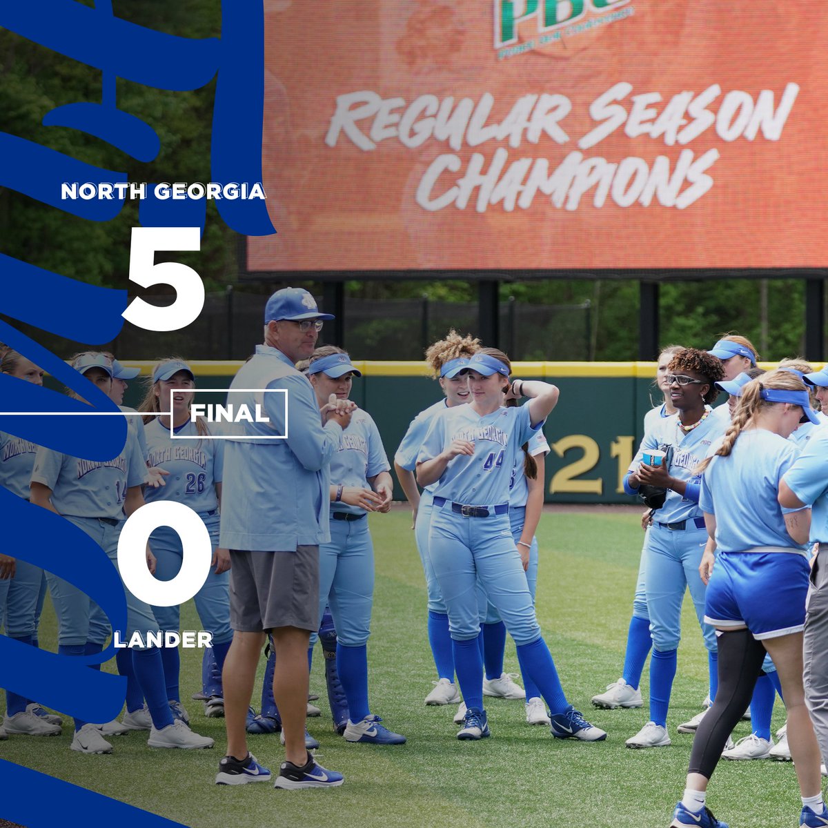 UNGSoftball's tweet photo. AND WITH OUR 48TH WIN OF THE SEASON, WE HAVE CLINCHED OUR SHARE OF THE PBC REGULAR SEASON TITLE!

ANOTHER HISTORIC SEASON IN D-TOWN... NOT DONE YET 😤

#HAWKEM | #ChasiNGChattanooga https://t.co/4vPe4Kq5fp