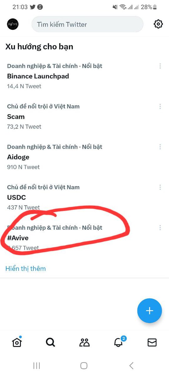 Avive_World's tweet photo. 🔥🔥🔥#Avive trending in Vietnam

#web3community #DeFi #blockchain #Crypto https://t.co/fWwhrAErw3