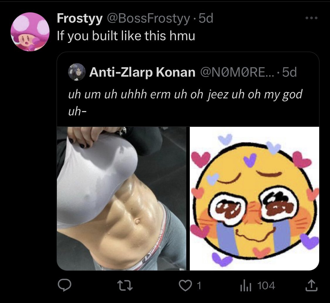 KevinHa37477538's tweet photo. @BossFrostyy @mrdrezq @DN28_Art I like how you talk about their “undesirable sex drive” meanwhile you tweeted this https://t.co/LYAH9180Ie