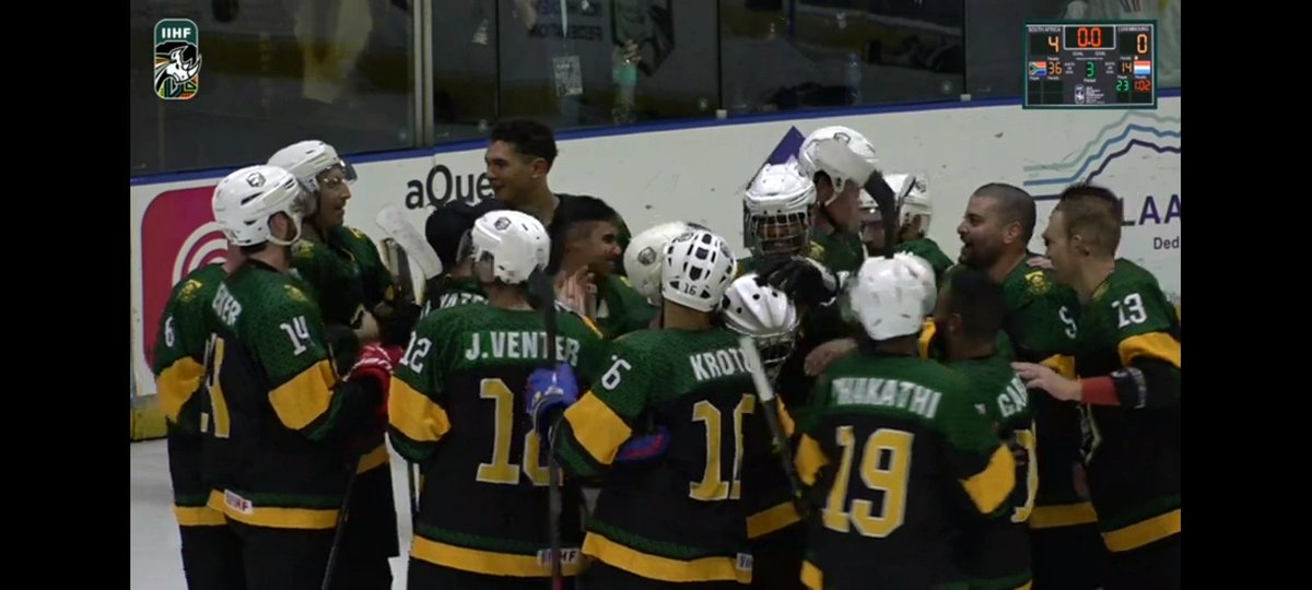 Well played to the #Rhino's 

#SouthAfricaTonight 

South-Africa win #Bronze in the #IceHokey #worldchampionships