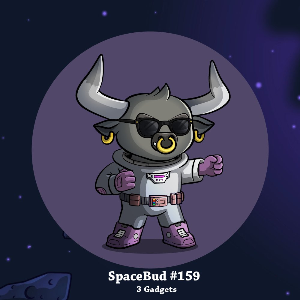 SpaceBudzSales's tweet photo. SpaceBud #159 type: Bull 🐮 (0.22%) sold on https://t.co/zgwCjNwvZp for ₳159,000 ($61,167.30) 🔥 https://t.co/qeYb32q4dC